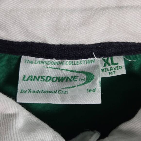 LANSDOWNE IRELAND RUGBY POLO SHIRT LONG SLEEVE MENS SMALL XL - Picture 3 of 9